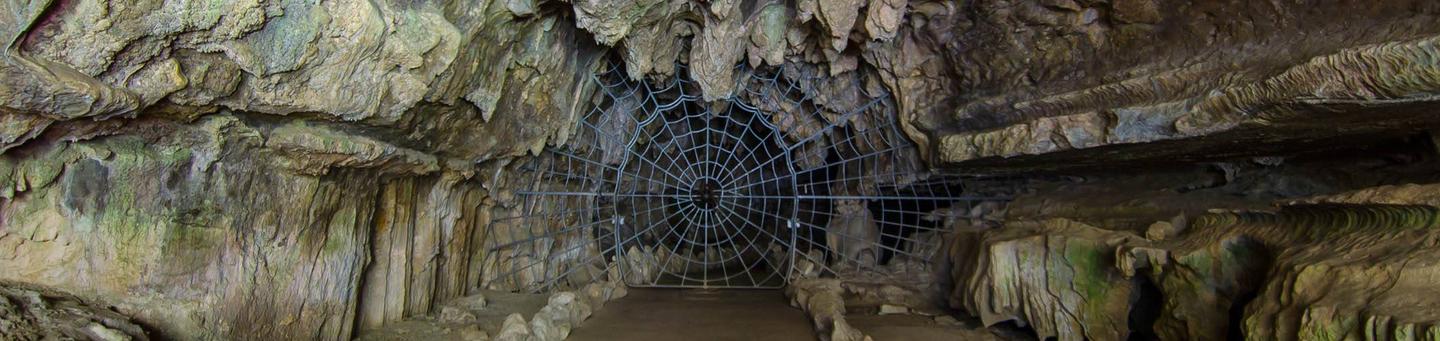 In order to enter Crystal Cave you must first pass through the famous historical Spider Web Gate. The gate was installed in 1939.The Spider Web Gate was installed in 1939.