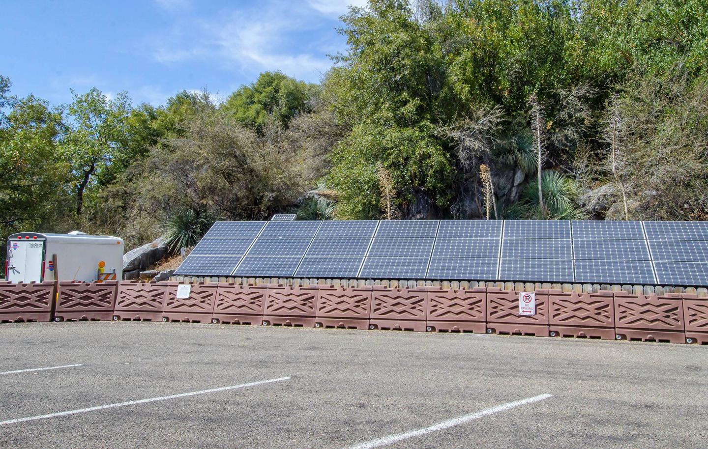 The Crystal Cave site is powered by solar panels in the parking lot. Solar Panels. 