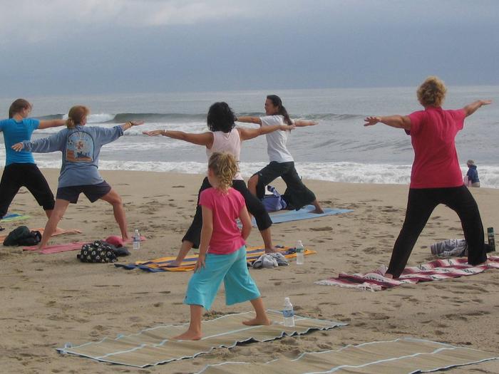 Join a ranger for morning yoga on the beach.
