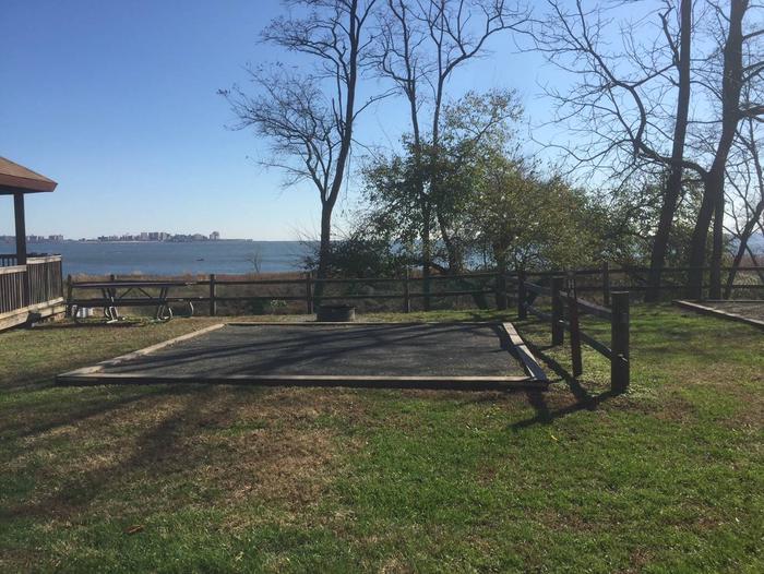 Campsite H4- full sun with view of New York Harbor