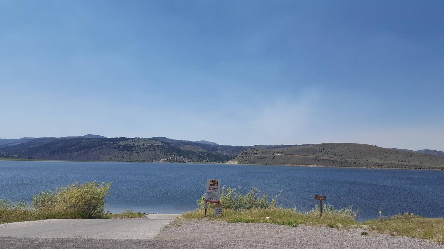 Panguitch Lake boat ramp on the south shorePanguitch lake boat ramp on the south shore