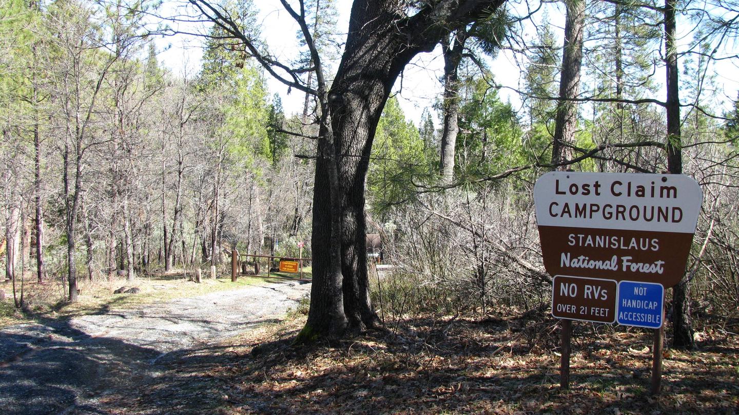 Lost Claim Campground Entrance