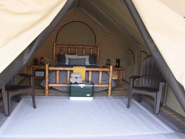 Glamping TentDeluxe Camping at Lake Powhatan, Just Minutes from Asheville. Experience nature and outdoor recreation without sacrificing the comforts and luxuries of home.