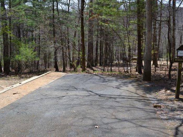 This is a picture of the driveway and parking pad for Campsite A-7.Driveway for Campsite A-7.