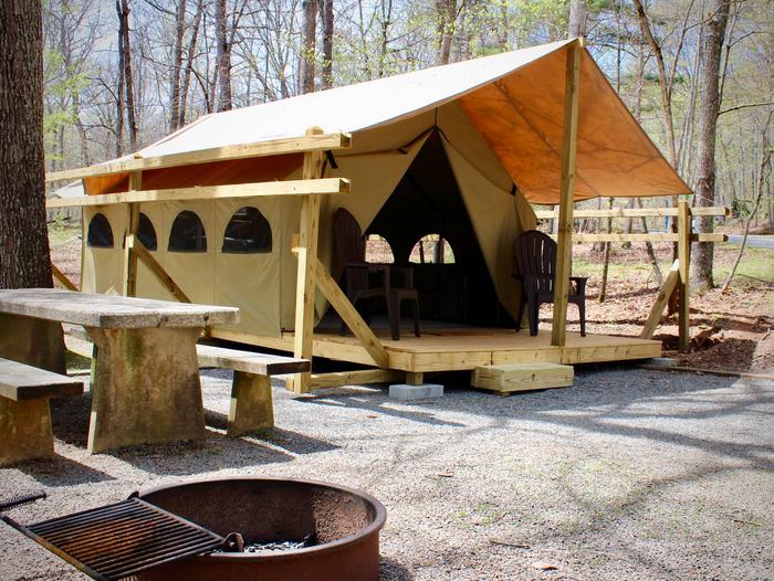 Lake Powhatan Glamping Tent