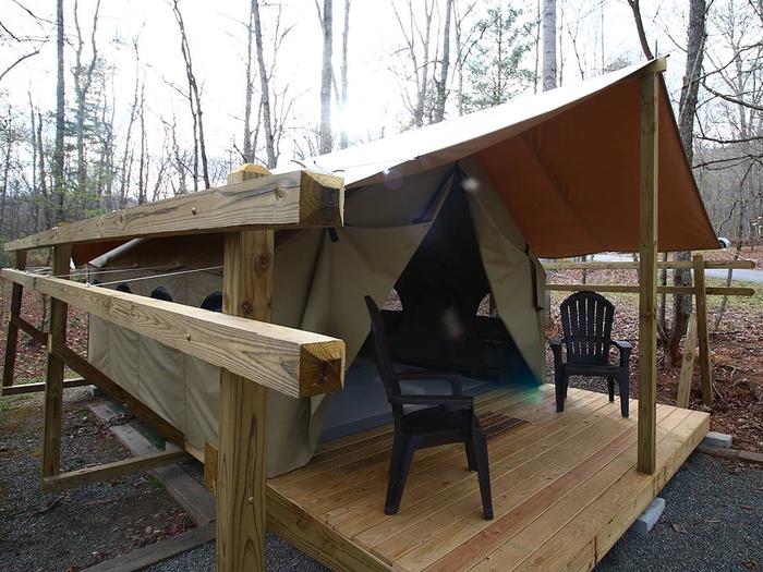 Lake Powhatan Glamping Tent