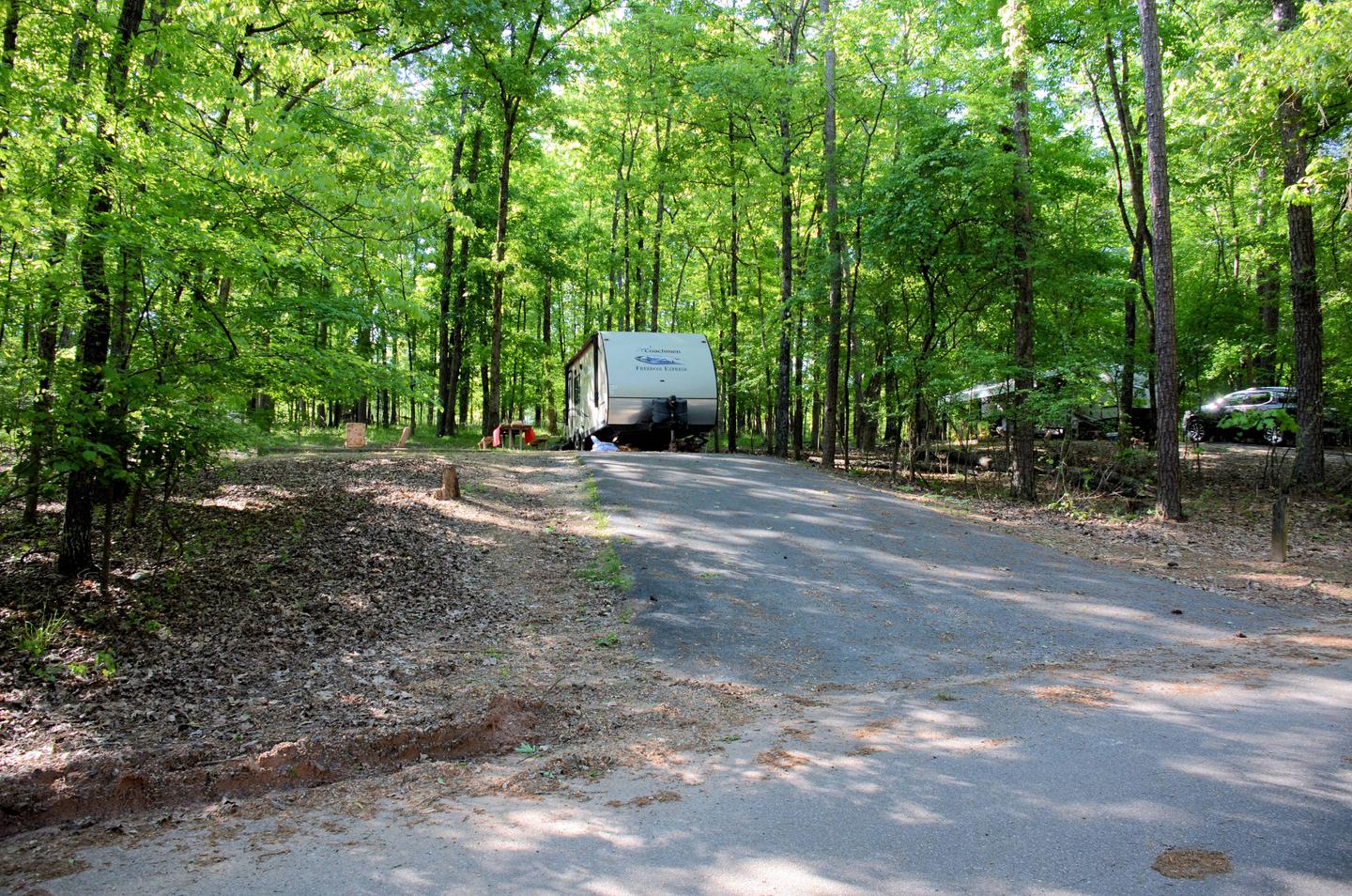 Entrance angle, driveway slope, awning clearance.McKinney Campground, Campsite #3.