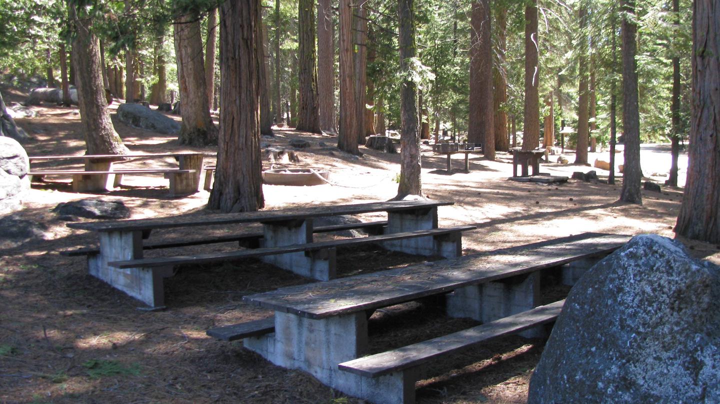 Pioneer Trail Group Campground Site #1, Picnic Tables