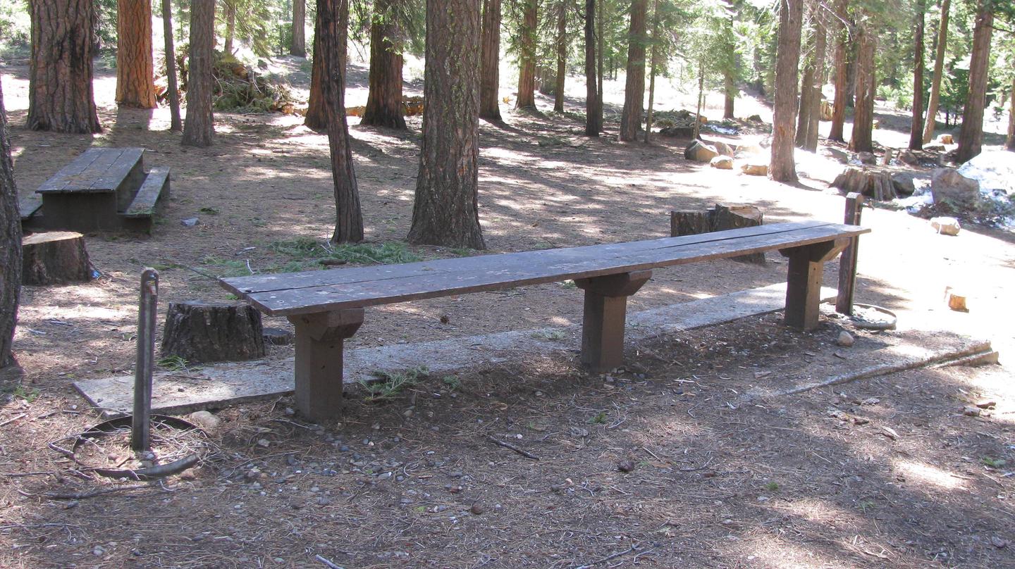 Pioneer Trail Group Campground, Site #2, serving table and water spigot