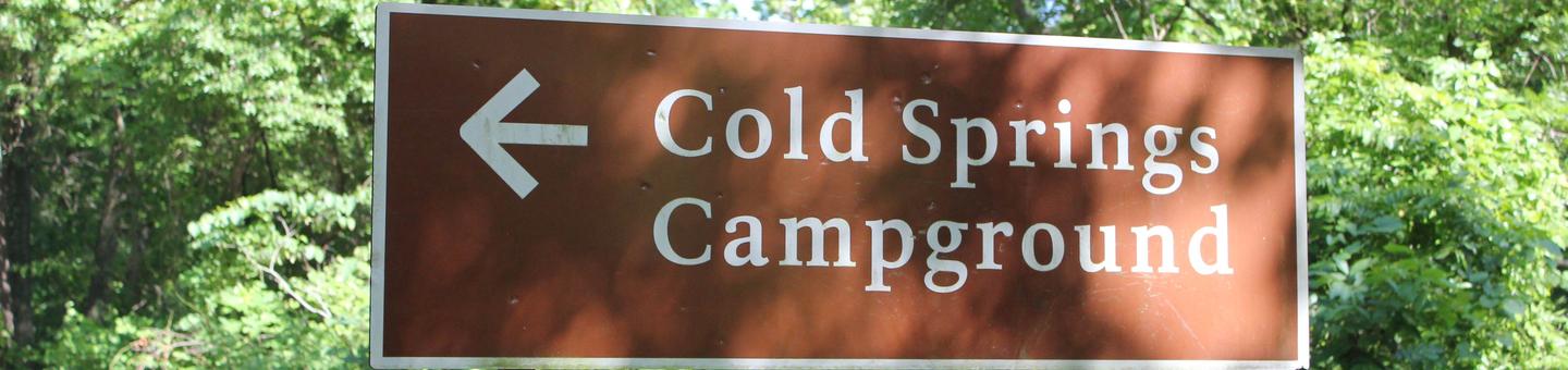 COLD SPRINGS CAMPGROUND ENTRANCE SIGN (OK) CHICKASAW NRACold Springs Campground