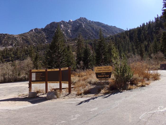 Onion Valley Campground Entrance Sign