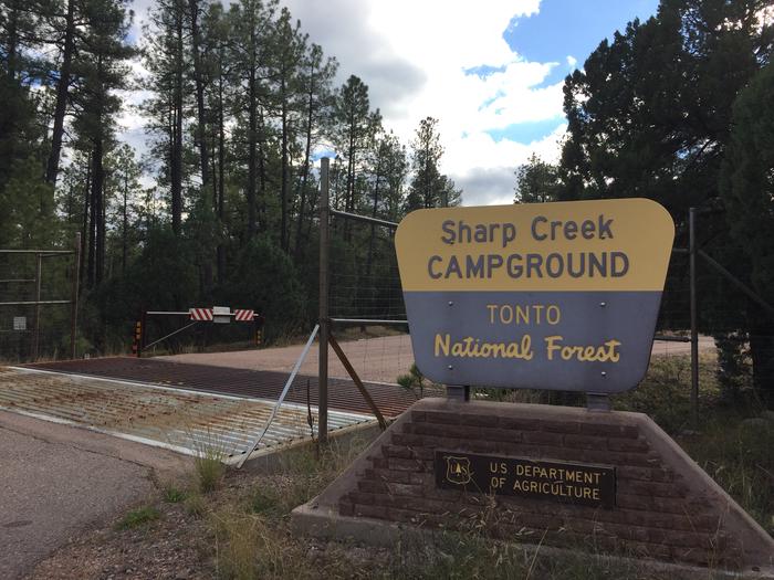 Sharp Creek Campground Entrance Sign