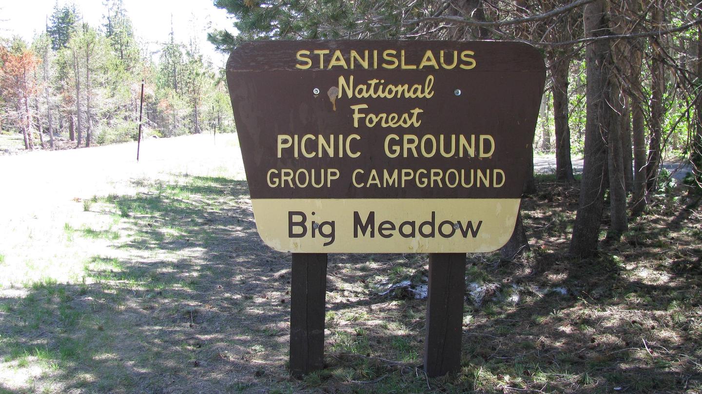 Big Meadow Group Campground Sign