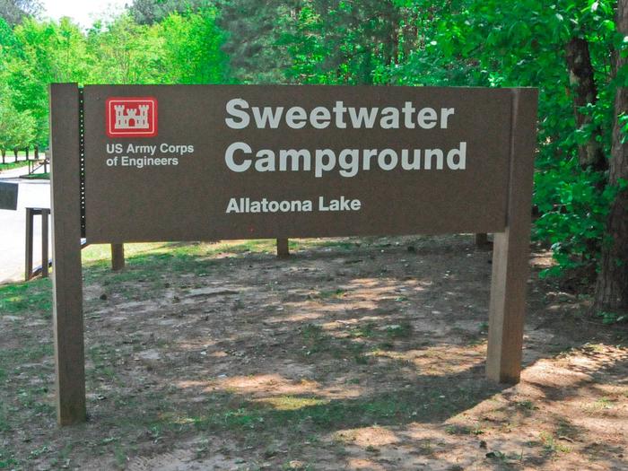 Sweetwater Campground entrance sign.Sweetwater Campground.