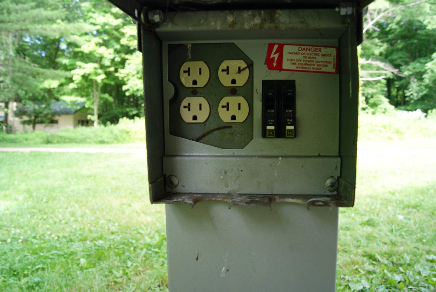 Chellberg Farm Picnic Shelter 1 electrical boxElectrical Box for Shelter 1