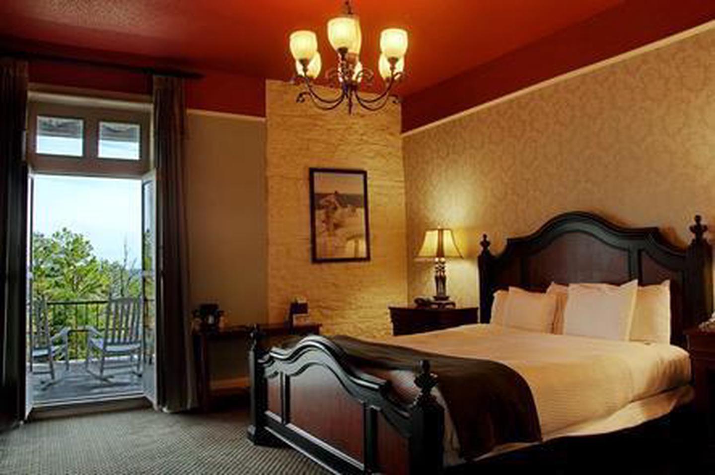 GuestroomEach of the 72 guestrooms offer friendly accommodations with Victorian style.  Guests can choose between Jacuzzi Suites, Penthouses, Parlor Suites and more.