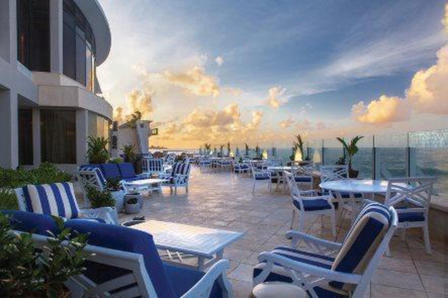 Terrace with a ViewGuests to the Condado Vanderbilt need not leave the terrace to enjoy a perfect view of the Atlantic Ocean.