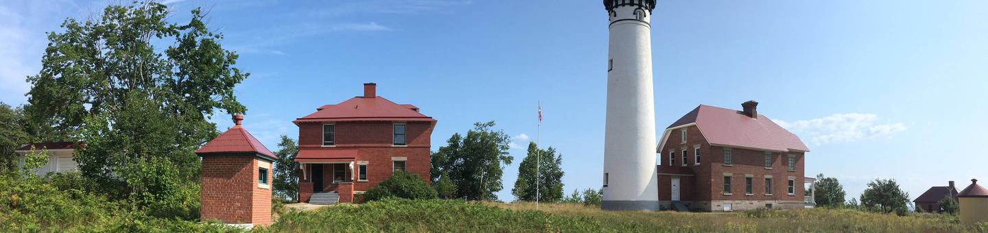 The Au Sable Light Station accessible from the Hurricane River Campground.Picture of the Au sable Light Station and grounds