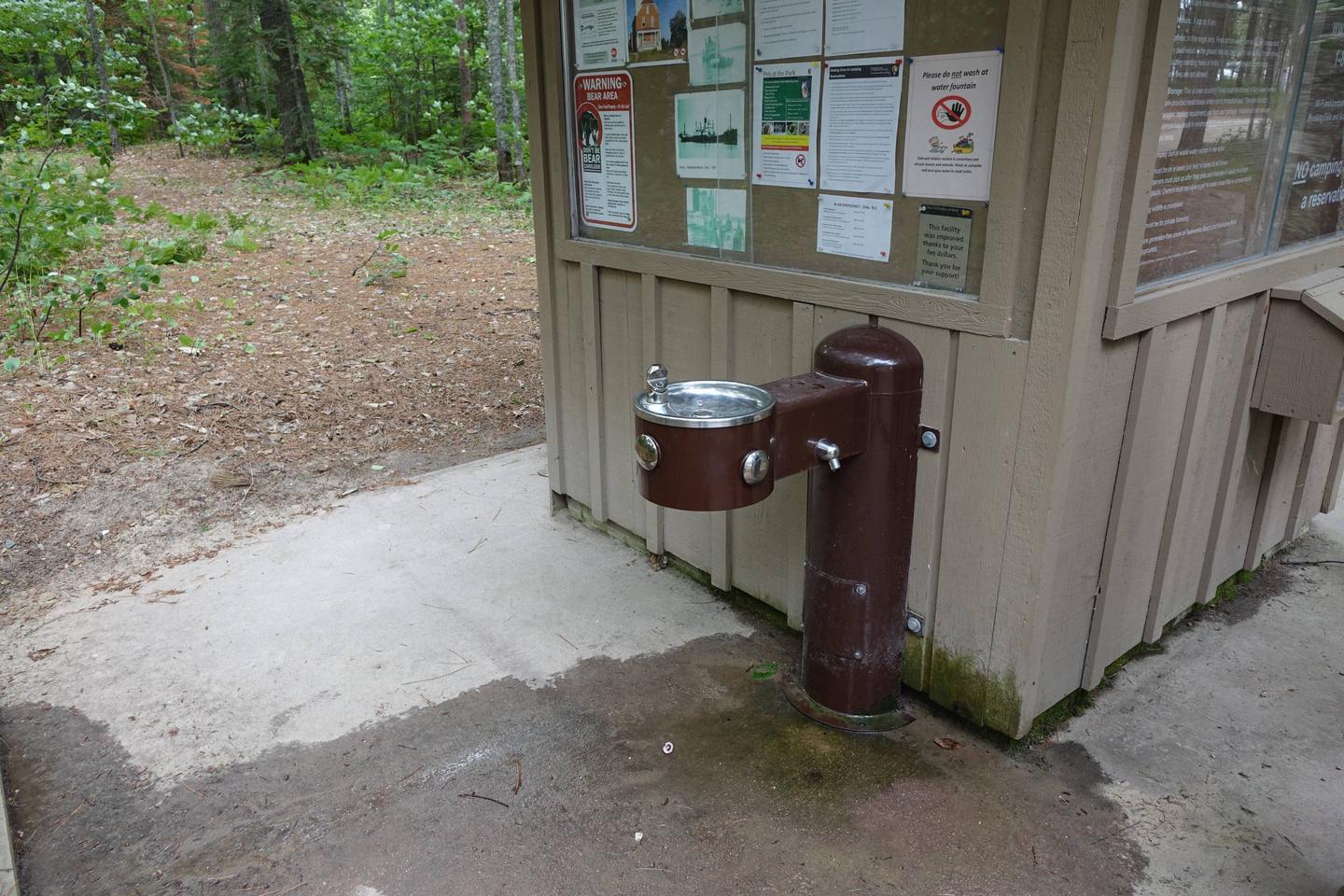 Water fountain and spigot station available at Twelvemile campgroundWater fountain/spigot