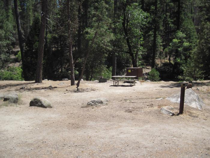 Food locker, picnic table, and fire ringSite 62