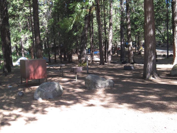 Food locker, picnic table, and fire ringSite 68