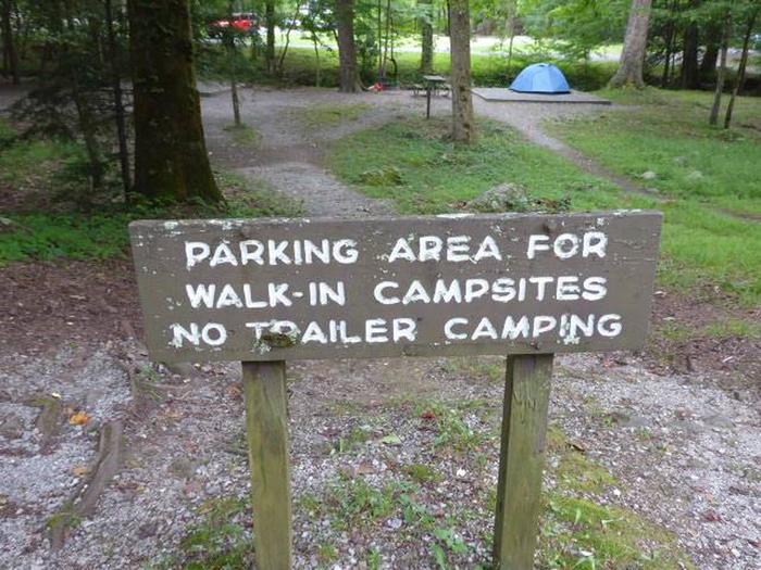 walk topark and walk short distance to camp site