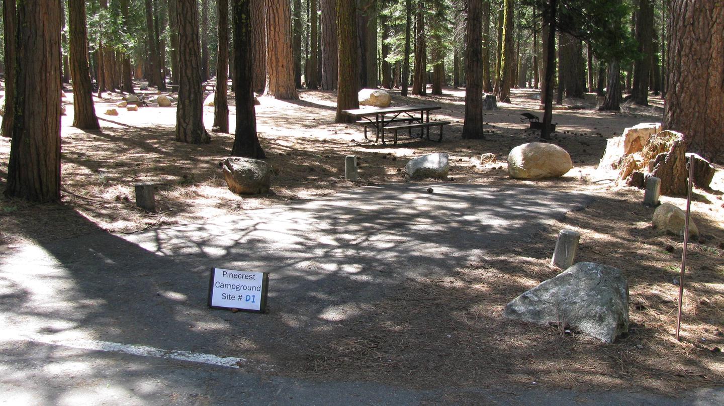 Pinecrest Campground Site D1