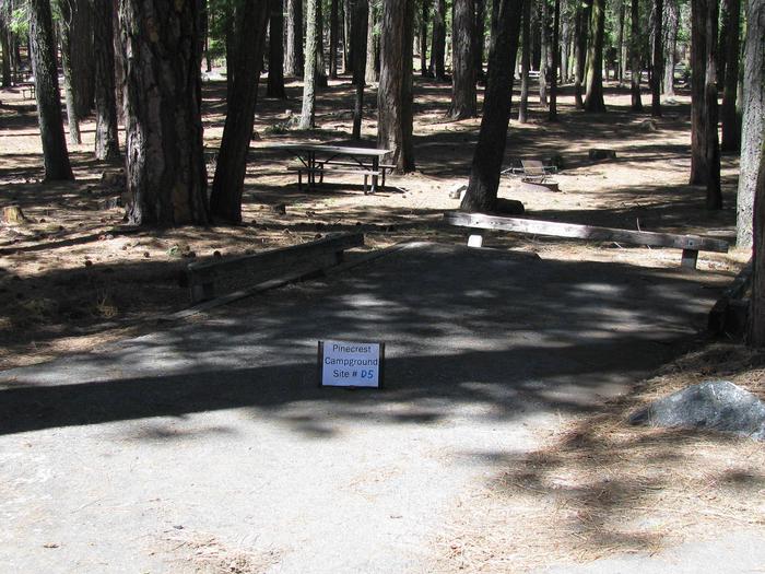 Pinecrest Campground Site D5