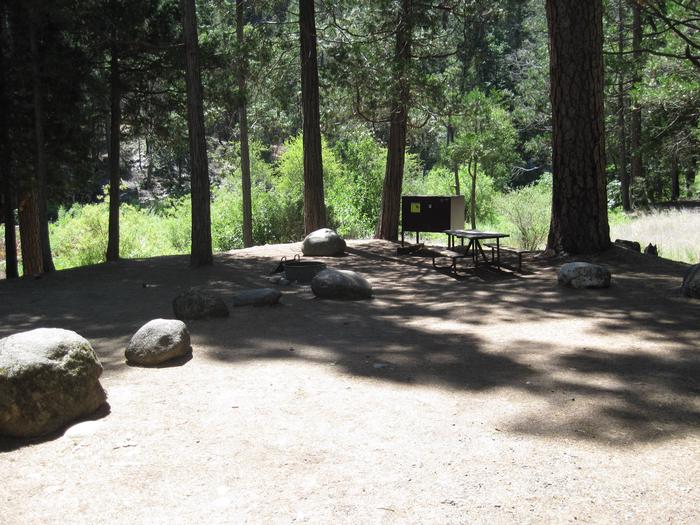 Food locker, picnic table, and fire ringSite 77