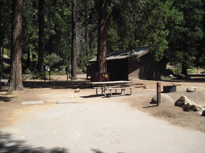 Food locker, picnic table, and fire ringSite 69