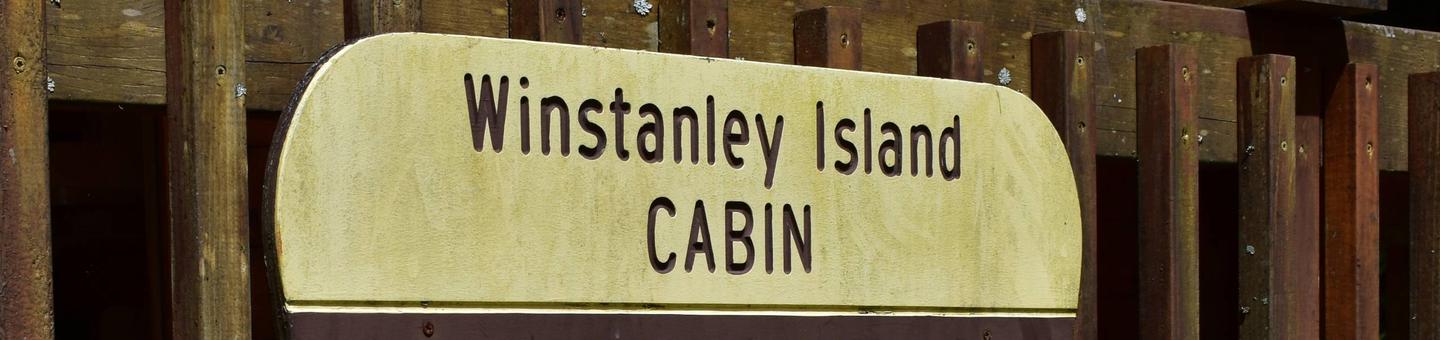 Winstanley Island Cabin Sign Winstanley Island Cabin Sign