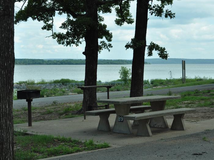 Site 89 offers a fantastic view of Fort Gibson Lake.Site 89 - Taylor Ferry