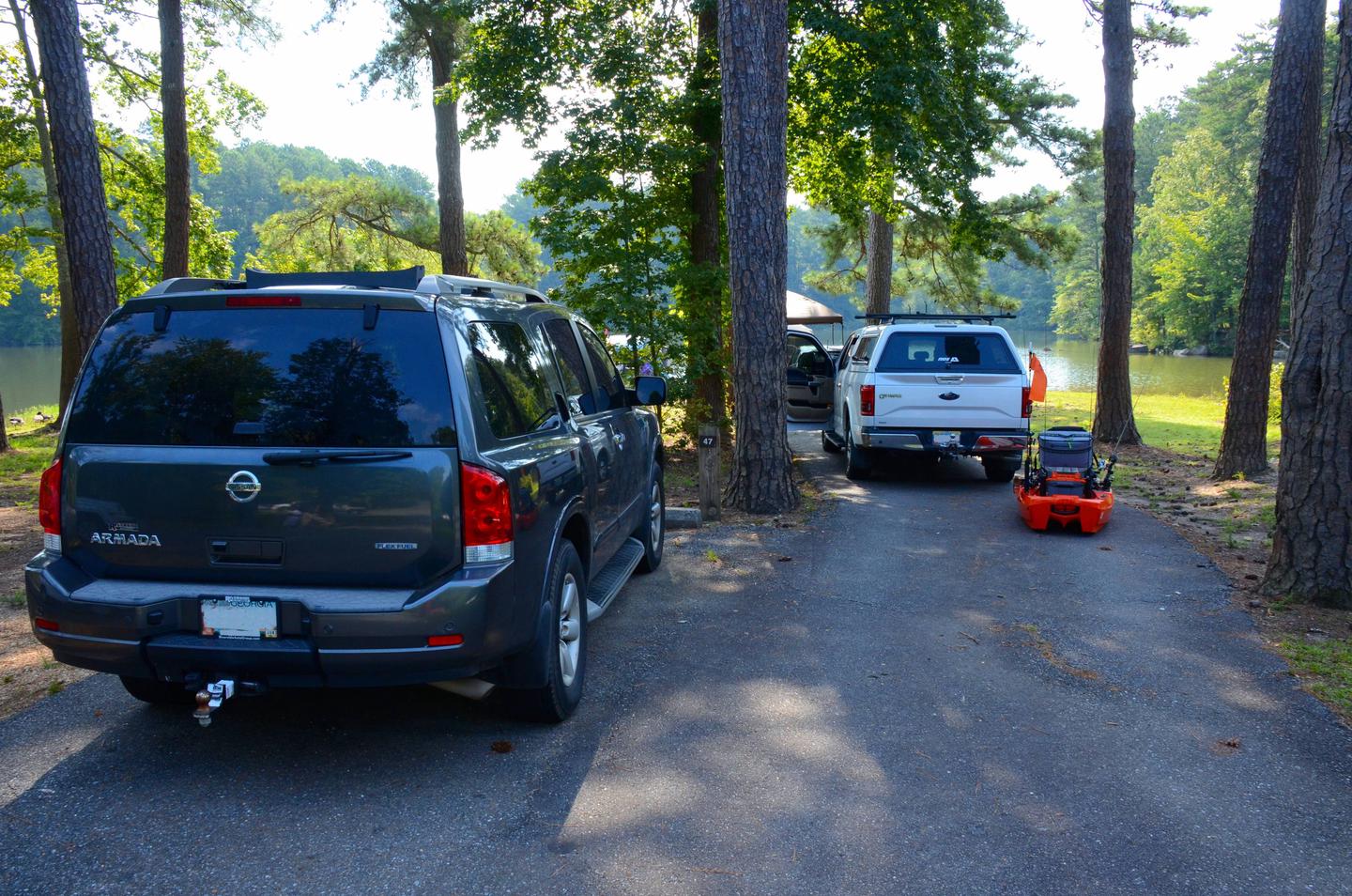 Driveway, parking.Payne Campground, campsite 47.