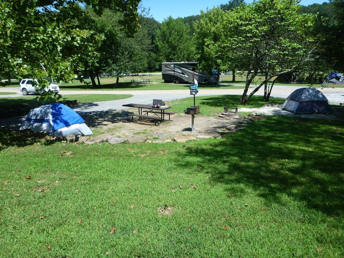 Tyler Bend Main Loop Site #24-4Site #24, 54' back-in, tent pad 15' x 15'.