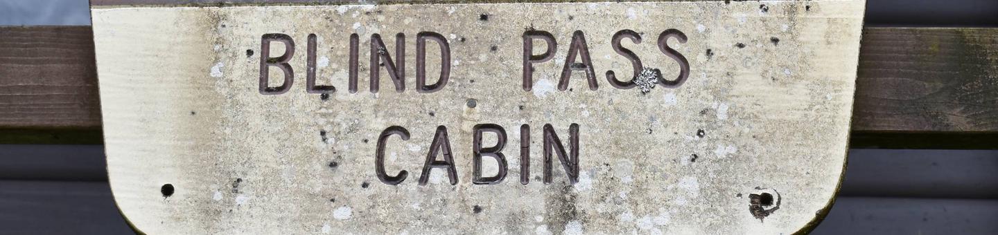 Blindpass Cabin Sign