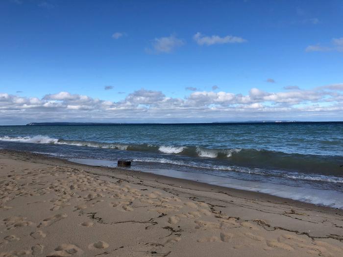 View of the Manitou Islands from the D.H. Day beach