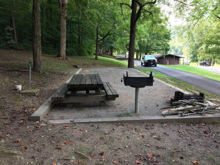 OBEY RIVER PARK SITE #120 SITE END WITH TABLE AND GRILLS