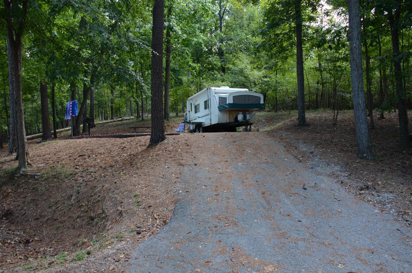 Awning-side clearance.McKinney Campground, campsite 29.