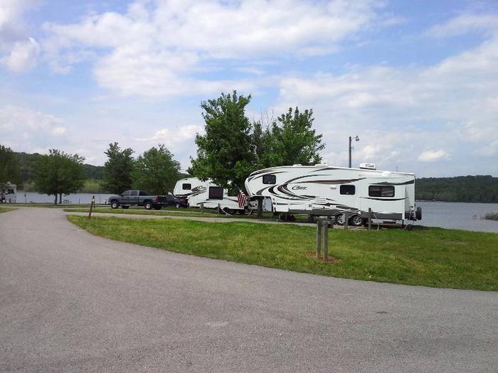 Pikes Ridge Campground Campsite20 campsites located right of the water have water and electric hookups