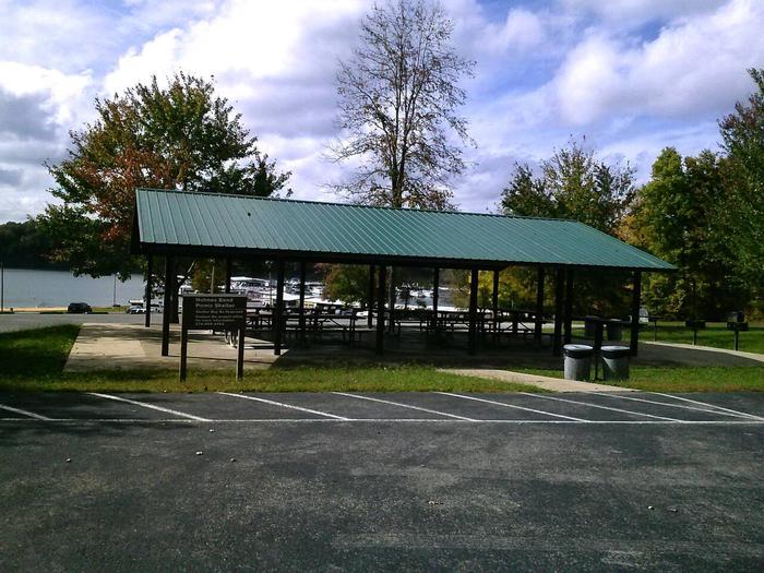 Holmes Bend Picnic ShelterPicnic shelter located near the beach and marina, about 1 mile from the campground