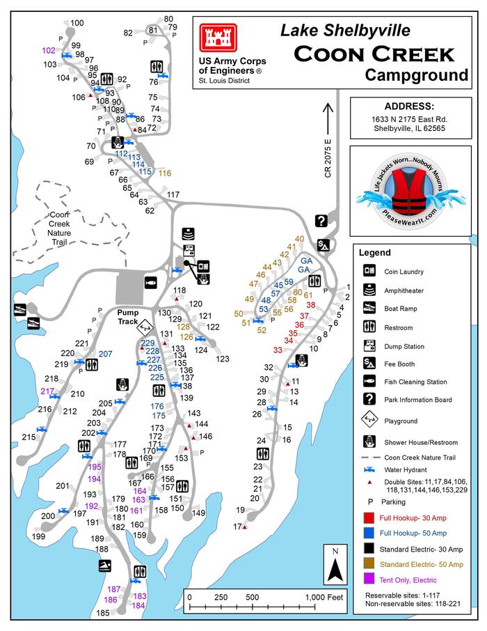 Coon Creek Campground Map