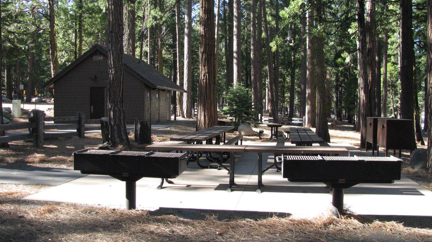 Pinecrest Day Use Area Cedar Group Site and Bathroom