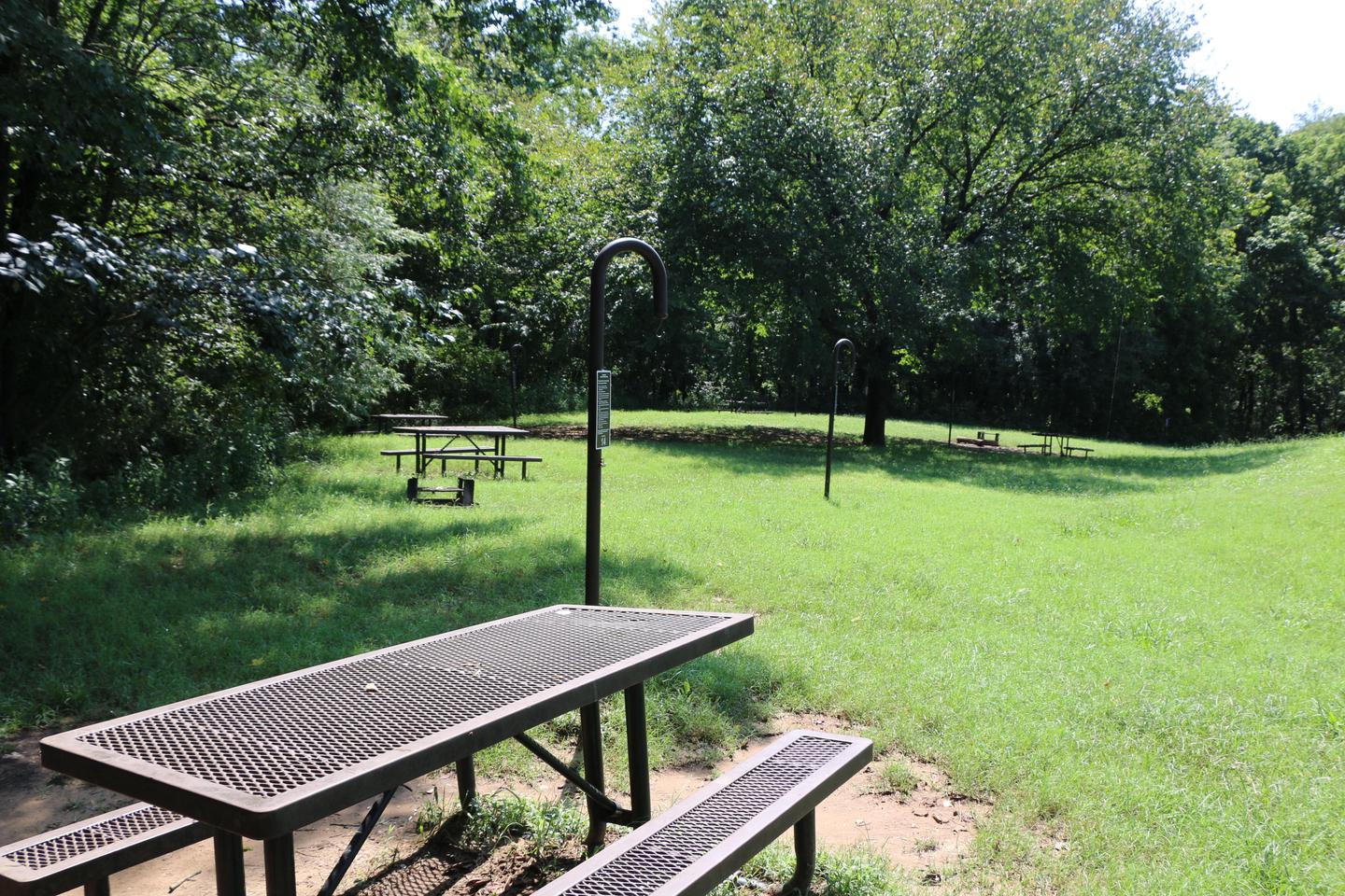 Campsites at Ozark CampgroundTent camping sites available near the Buffalo River access point at Ozark Campground.