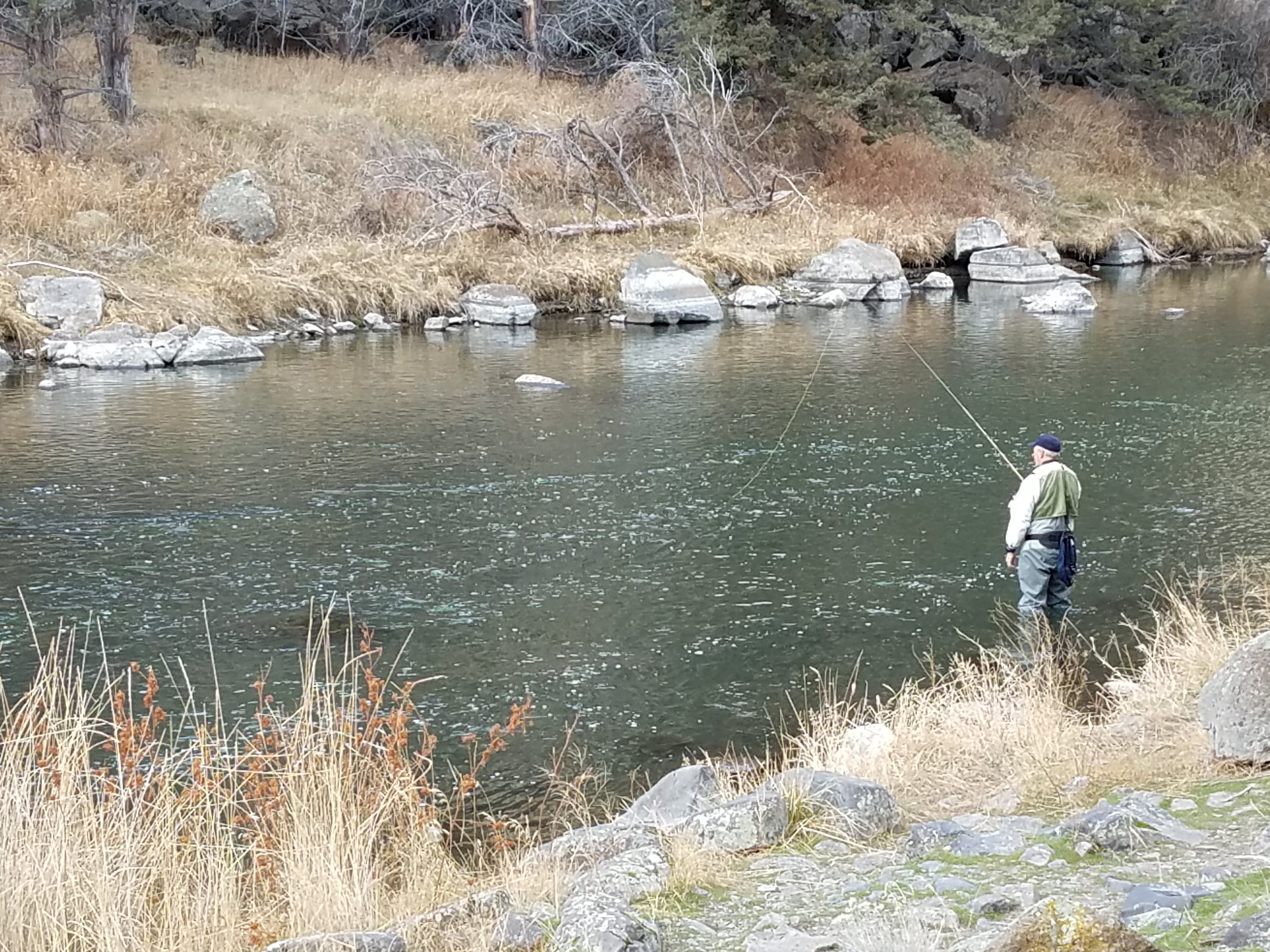 Fishing the Crooked River at  Big Bend Campground
