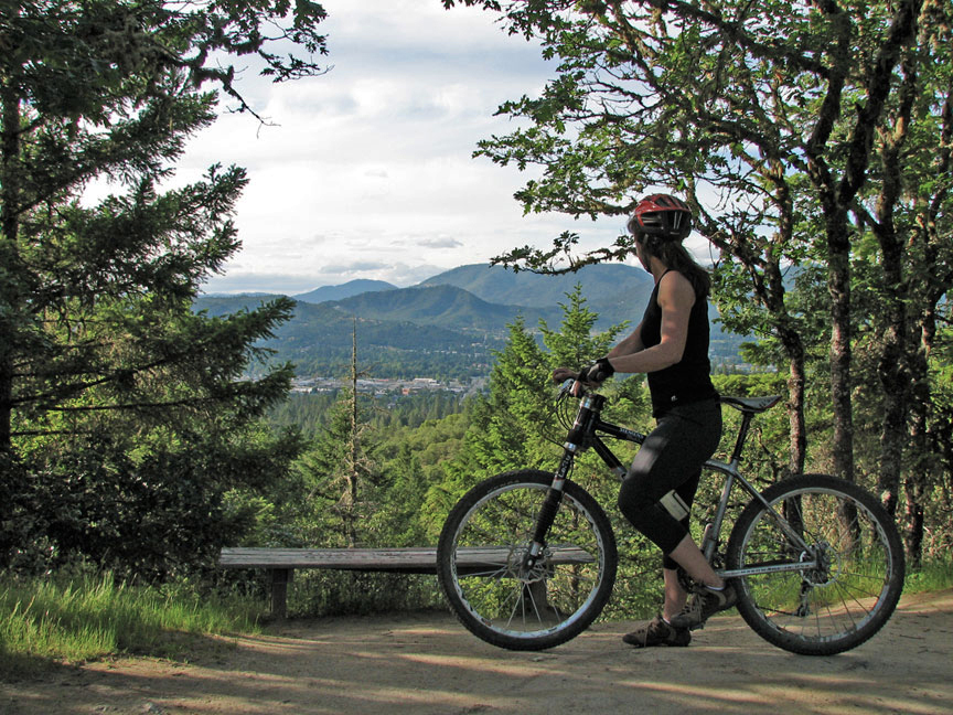 Mountain bike rider on the Cathedral Hills Trail System.