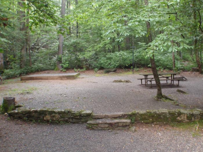 Campsite is located in central part of the campground.  B-7
