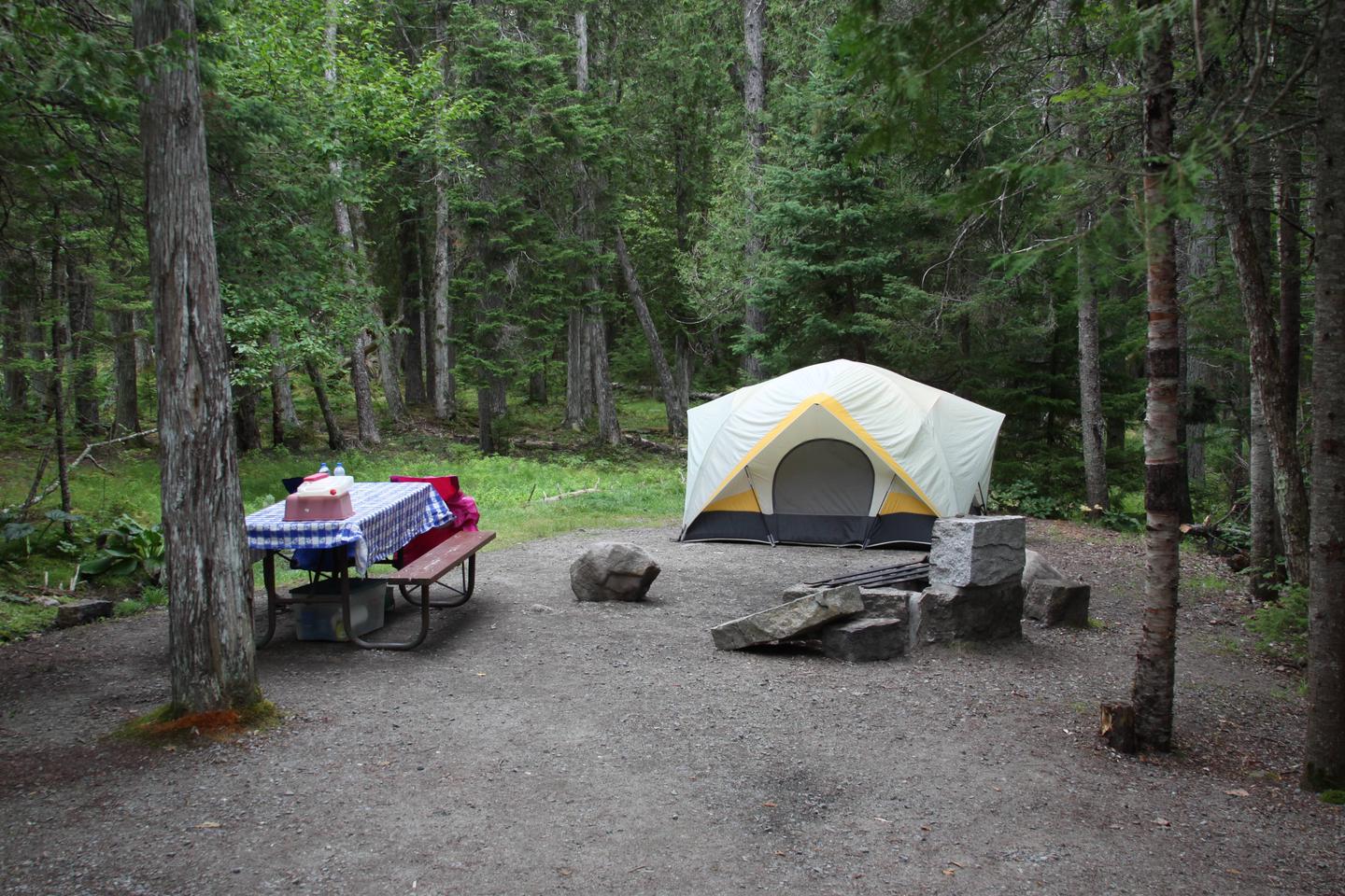 site B26 with tent