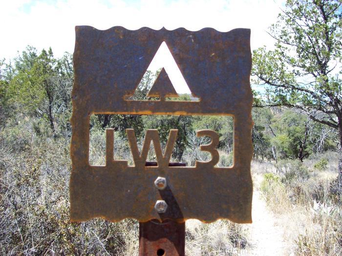 Trail sign to LW-3 Campsite