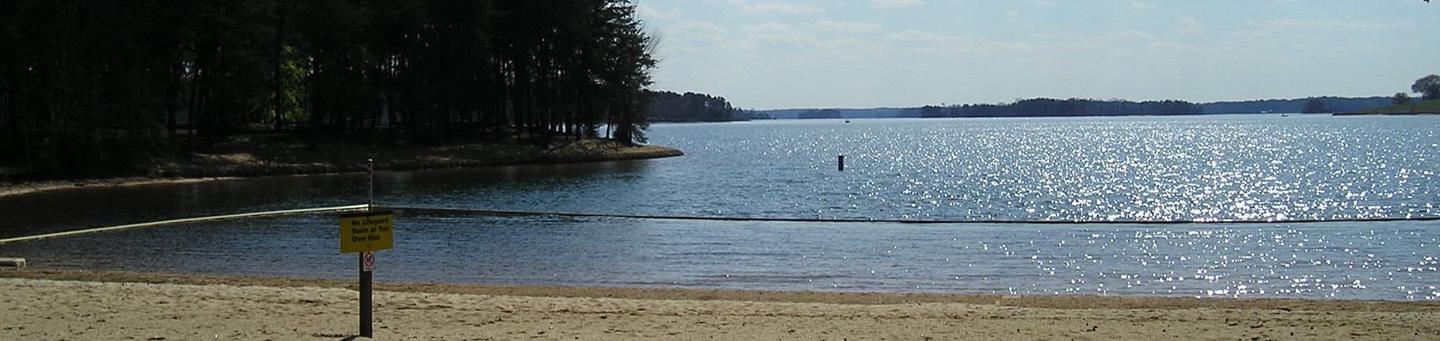 Springfield Campground Swim Beach - located between sites 26 and 27