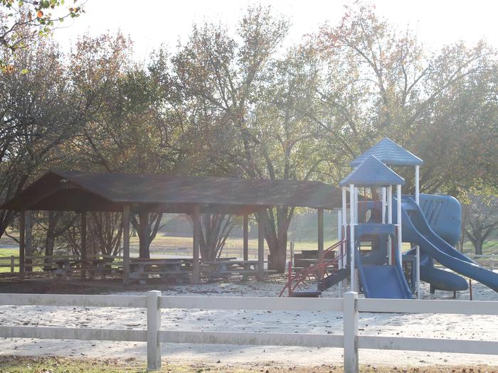Shelter and playground Shelter and playgrounds at Tailwater Recreation Area